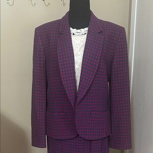 Pendleton Purple and Pink Checkered Blazer